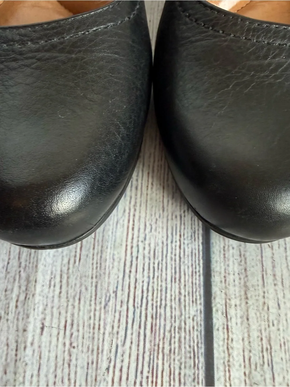 NURTURE Black Leather Wedge Dress Shoes 8.5
